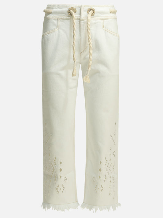 Straight-leg jeans Solid colour  White - Isabel Marant Women | PLP | VIETTI Online Store 
