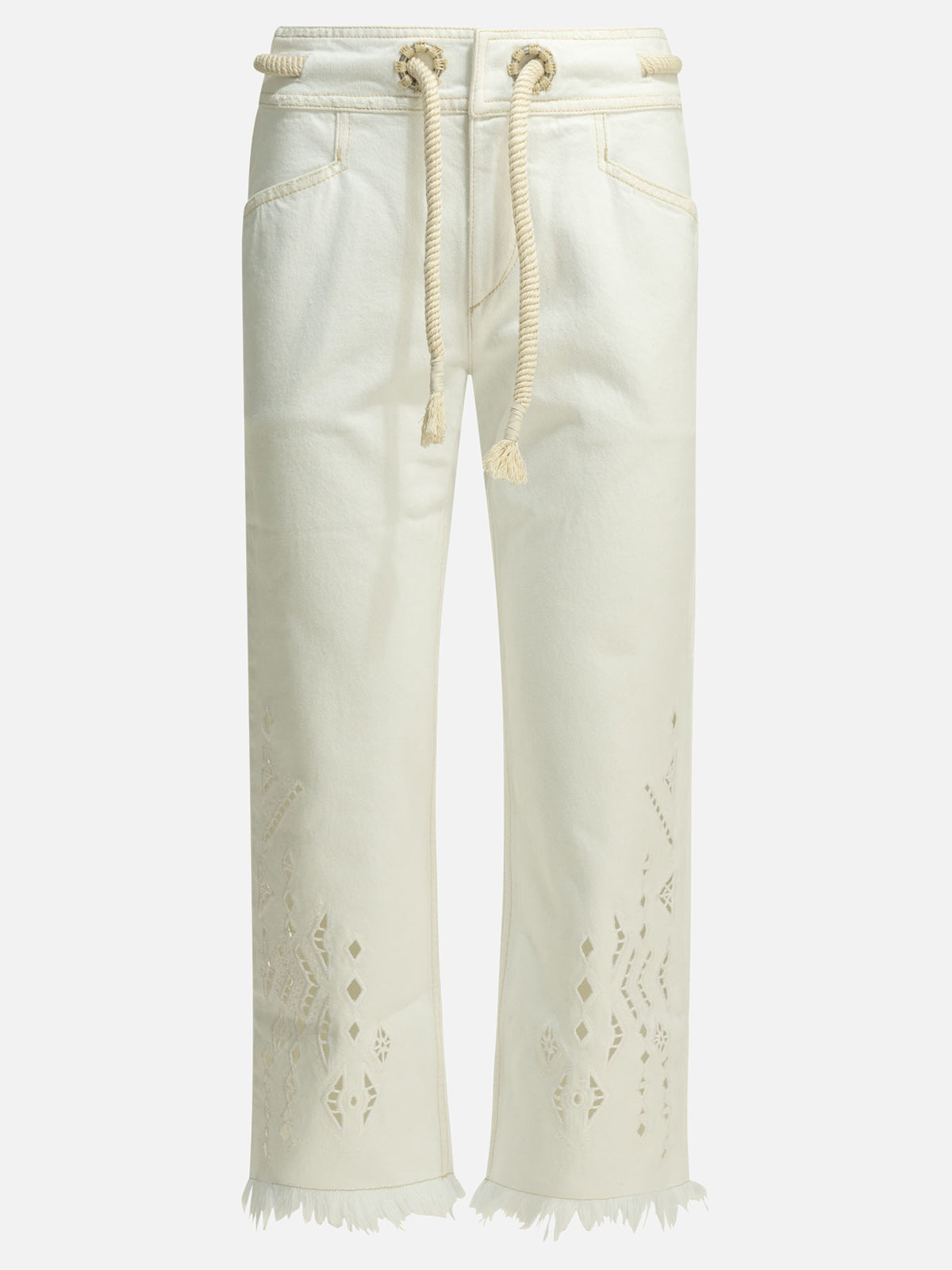 Isabel Marant "Alison" Straight-leg jeans White
