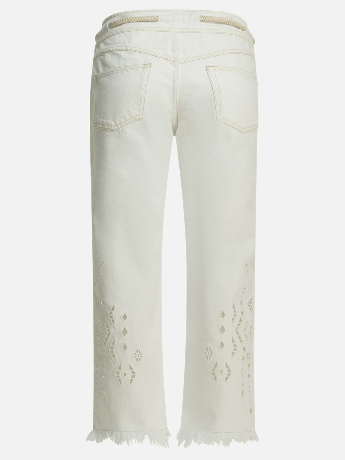 Isabel Marant "Alison" Straight-leg jeans White