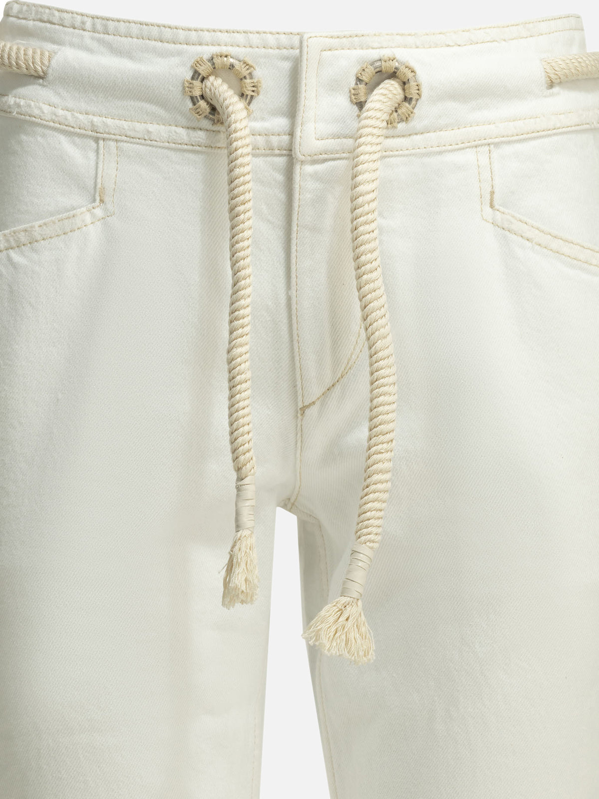 Isabel Marant "Alison" Straight-leg jeans White