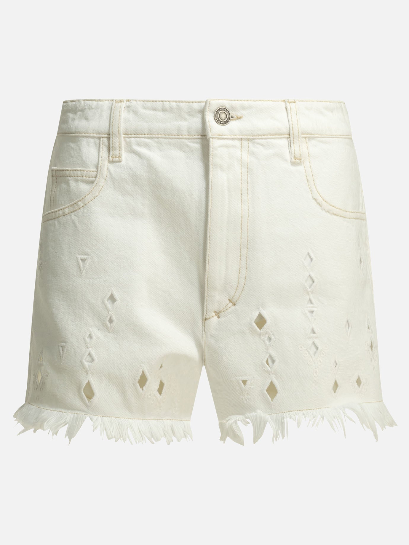 Five pockets shorts Solid colour  White - Isabel Marant Women | PDP | VIETTI Online Store | Zoom-Modal
