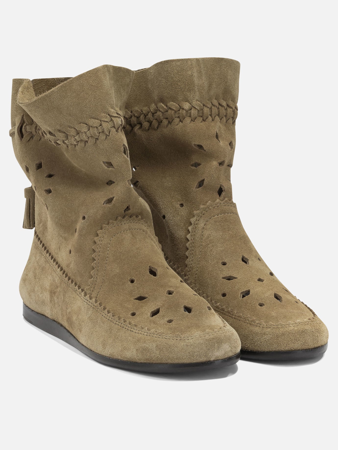 Pull-on boots 100% cow leather - 100% cow leather  Beige - Isabel Marant Women | PDP | VIETTI Online Store | thumbnail_2