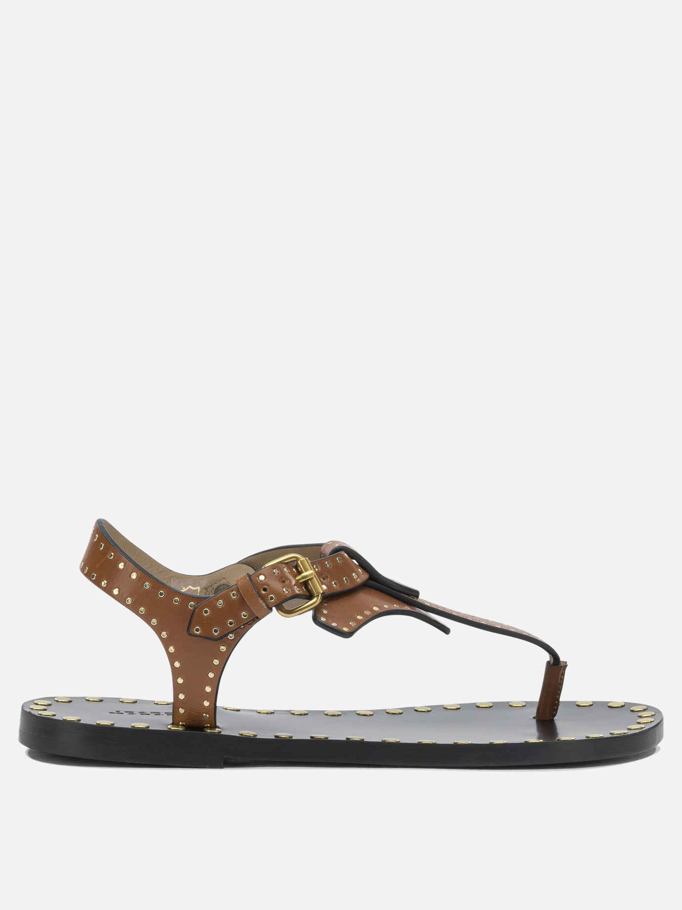 Sandali bassi 100% cow leather - 100% cow leather  Marrone - Isabel Marant Donna | PDP | VIETTI Online Store | thumbnail