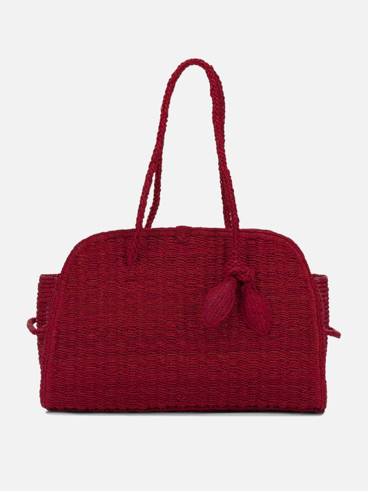 Medium bags 100% raffia - Secondary fabric: 100% cow leather  Red - Jacquemus Men | PLP | VIETTI Online Store 
