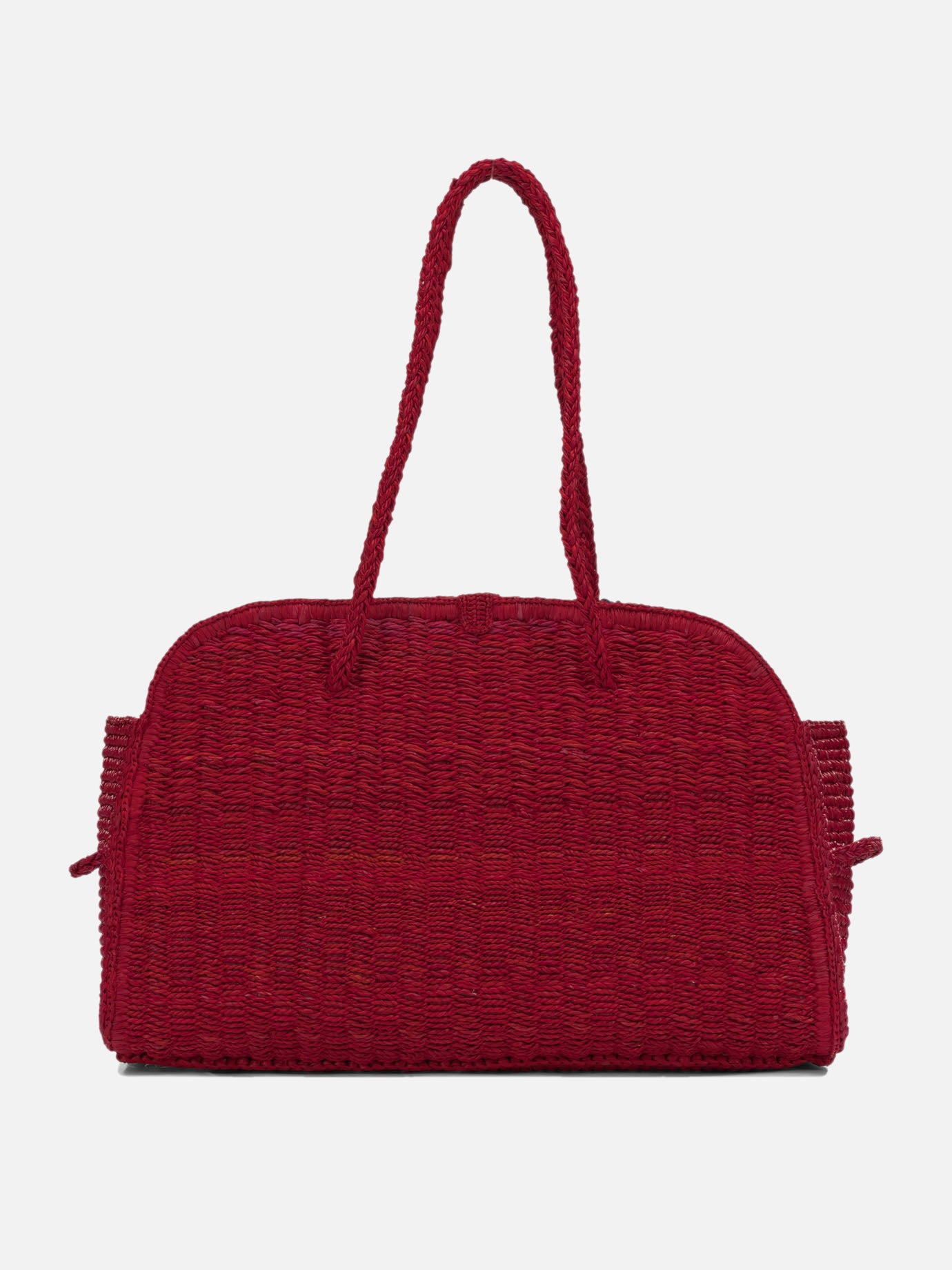 Medium bags 100% raffia - Secondary fabric: 100% cow leather  Red - Jacquemus Women | PDP | VIETTI Online Store | thumbnail_3