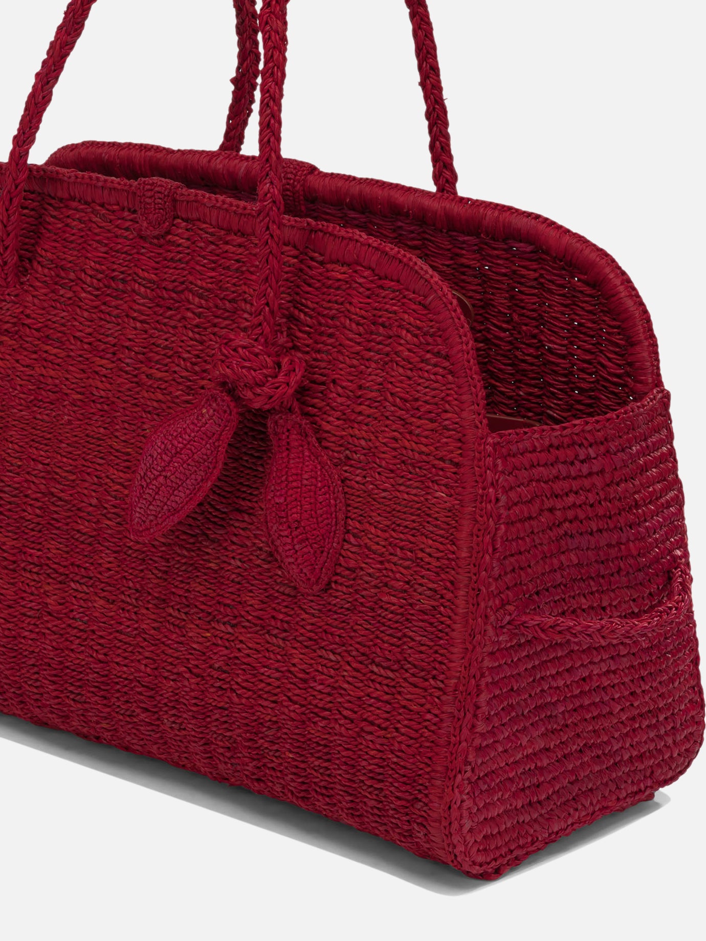 Medium bags 100% raffia - Secondary fabric: 100% cow leather  Red - Jacquemus Women | PDP | VIETTI Online Store | Zoom-Modal_4
