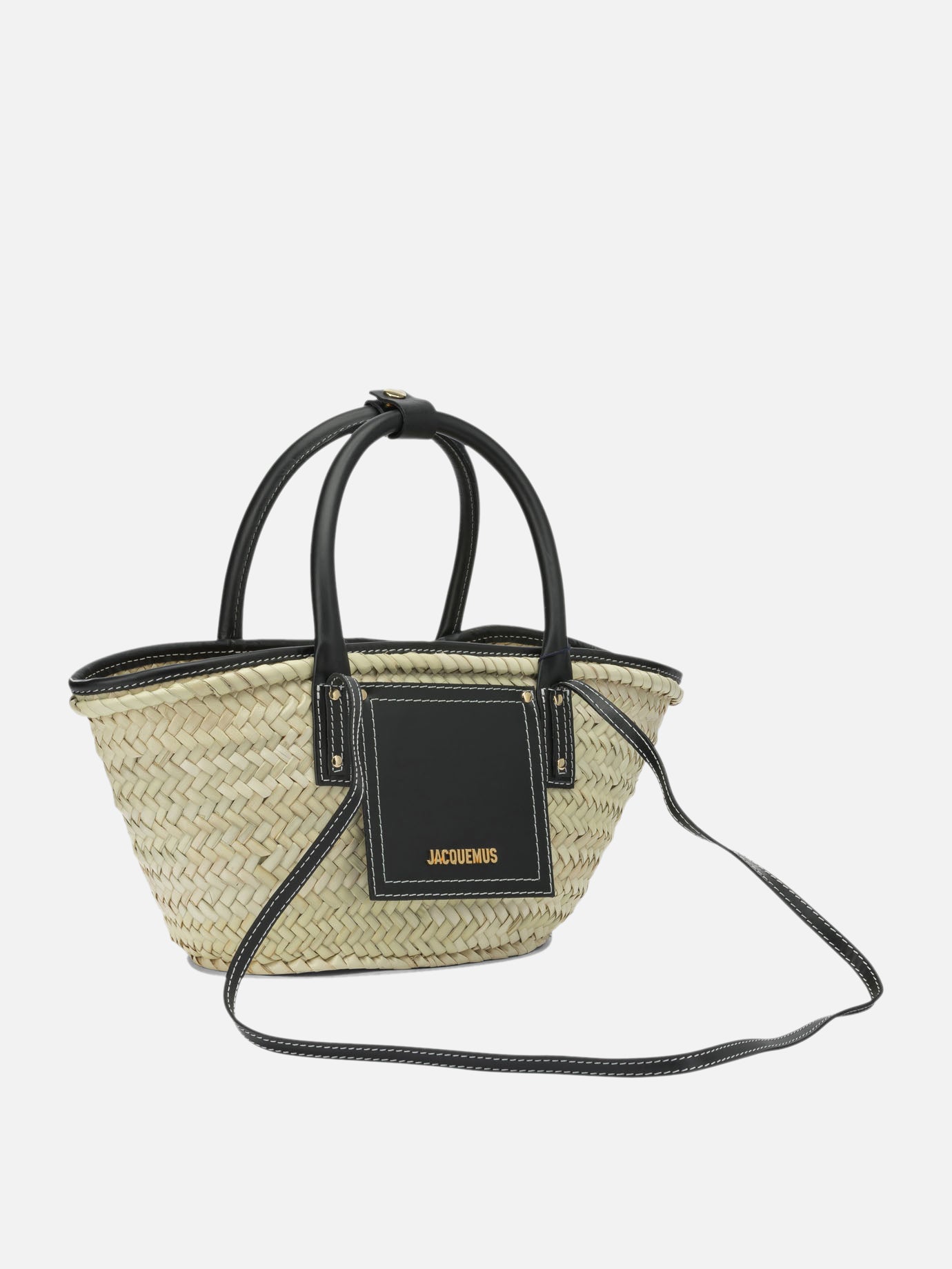 Medium bags 100% straw - Secondary fabric: 100% cow leather  Black - Jacquemus Women | PDP | VIETTI Online Store | thumbnail_2