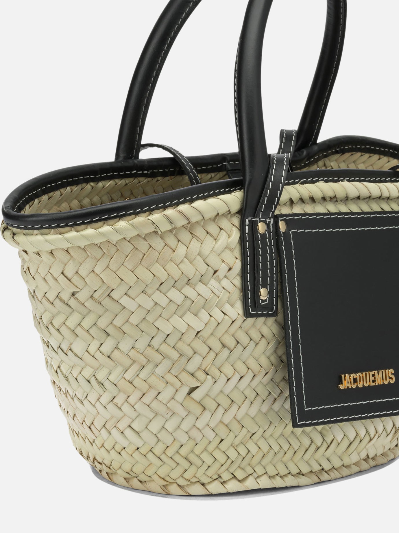 Medium bags 100% straw - Secondary fabric: 100% cow leather  Black - Jacquemus Women | PDP | VIETTI Online Store | thumbnail_4