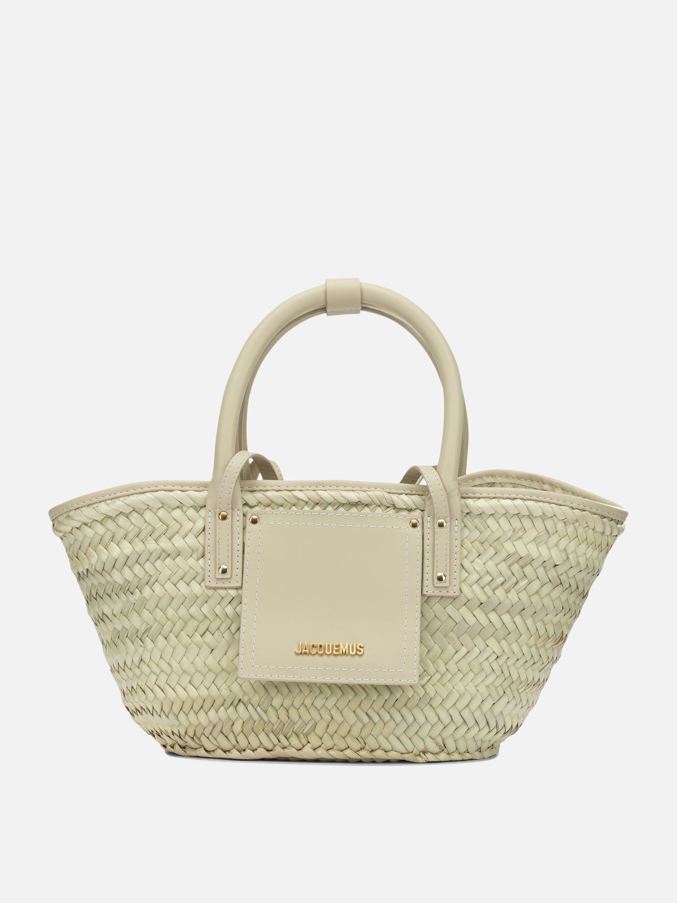 Medium bags 100% straw - Secondary fabric: 100% cow leather  White - Jacquemus Women | PDP | VIETTI Online Store | Zoom-Modal
