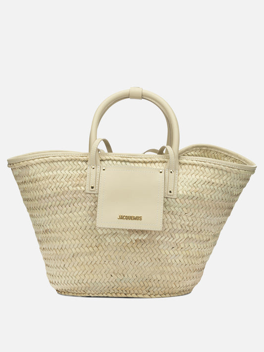 Medium bags 100% other fibers - Secondary fabric: 100% cow leather  Beige - Jacquemus Women | PLP | VIETTI Online Store 
