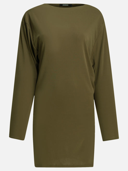 Jacquemus "Mistral" Short dress Green - Women | VIETTI Online Store Jacquemus "Mistral" Short dress Green - Women | VIETTI Online Store