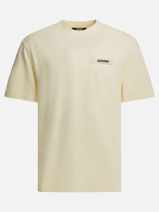 T-shirt girocollo Logo  Beige - Jacquemus Uomo | PLP | VIETTI Online Store 
