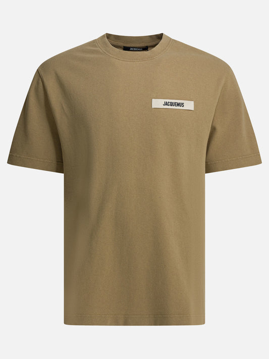 T-shirt girocollo Logo  Beige - Jacquemus Uomo | PLP | VIETTI Online Store 
