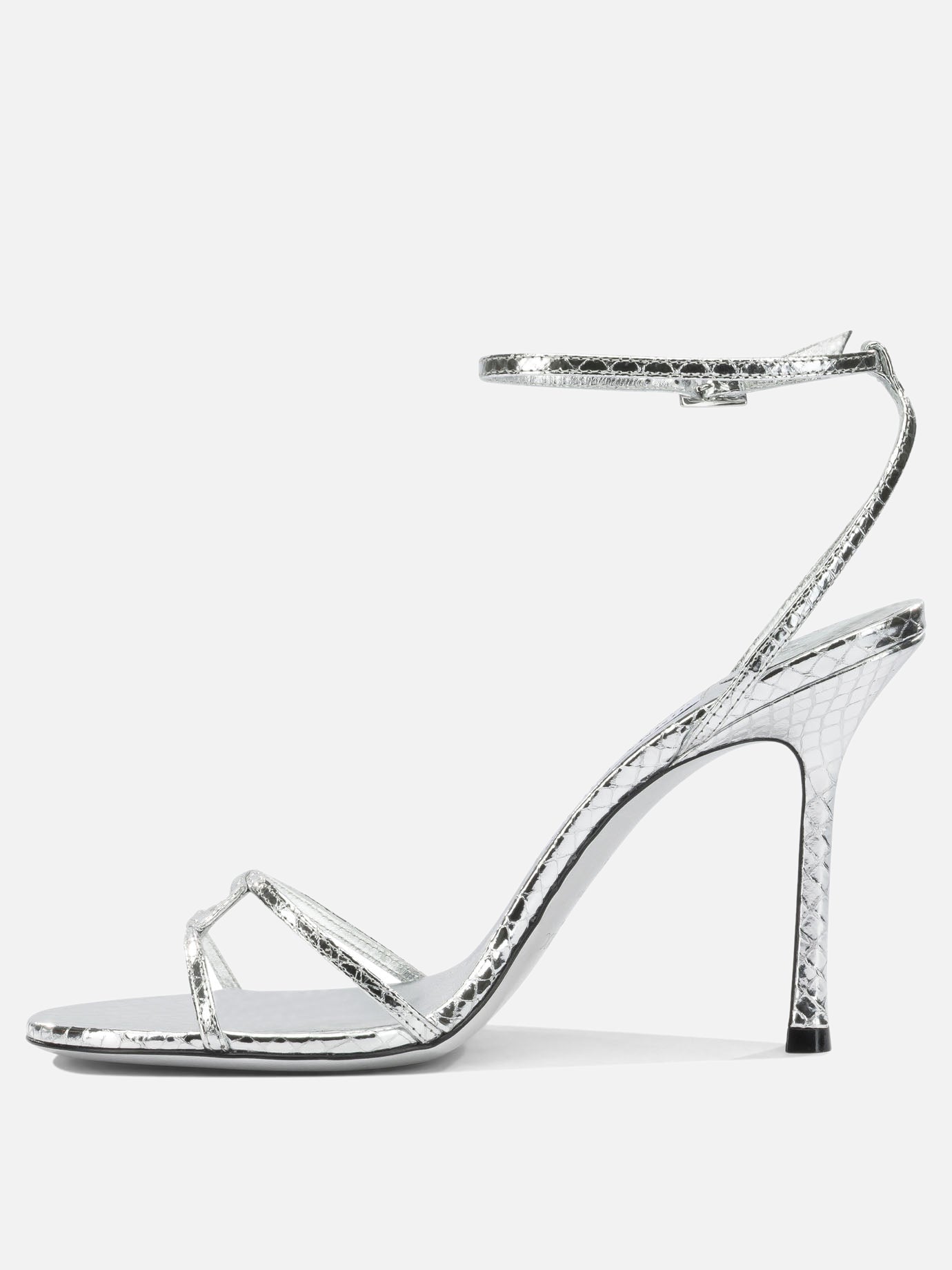 Heeled sandals 100% goat leather - 100% calf leather  Silver - Jimmy Choo Women | PDP | VIETTI Online Store | thumbnail_3