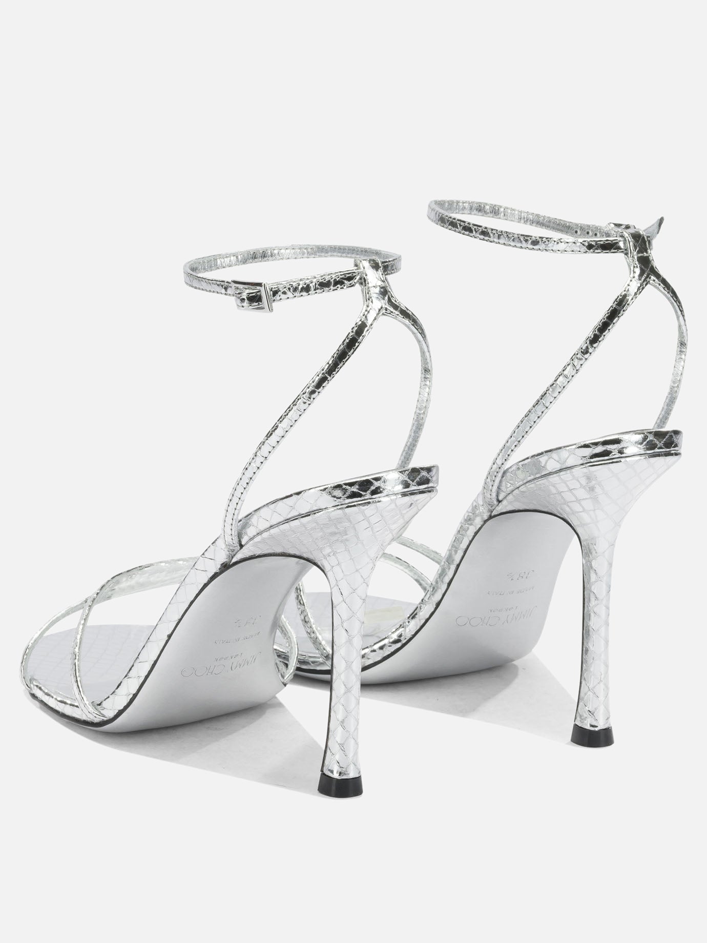 Heeled sandals 100% goat leather - 100% calf leather  Silver - Jimmy Choo Women | PDP | VIETTI Online Store | Zoom-Modal_4
