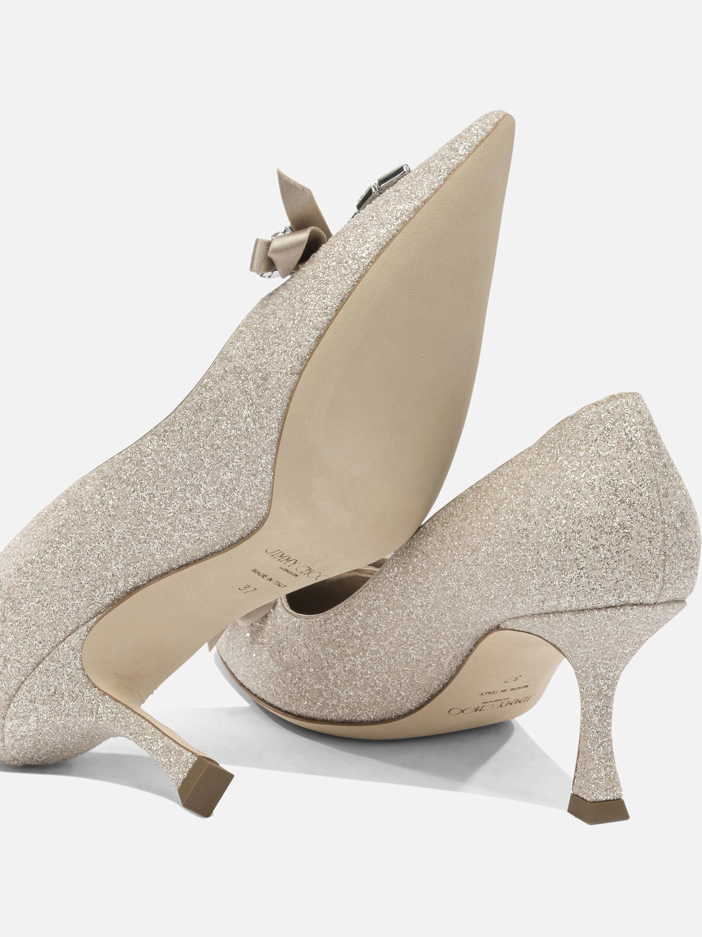 Pumps 75% textile 5% leather 5% crystal 5% salpa 5% plastic 5% metal - 100% calf  Gold - Jimmy Choo Women | PDP | VIETTI Online Store | thumbnail_5