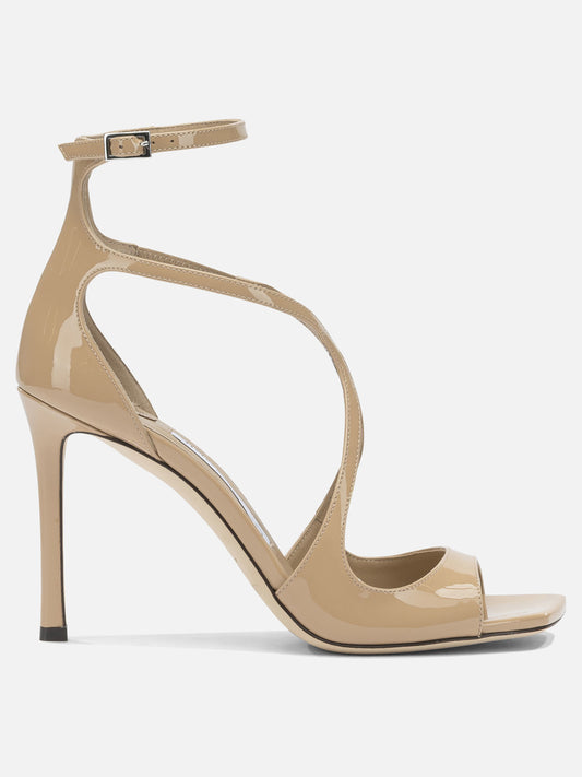 Heeled sandals 85% leather 5% salpa 5% plastic 5% metal - 100% calf  Beige - Jimmy Choo Women | PLP | VIETTI Online Store 
