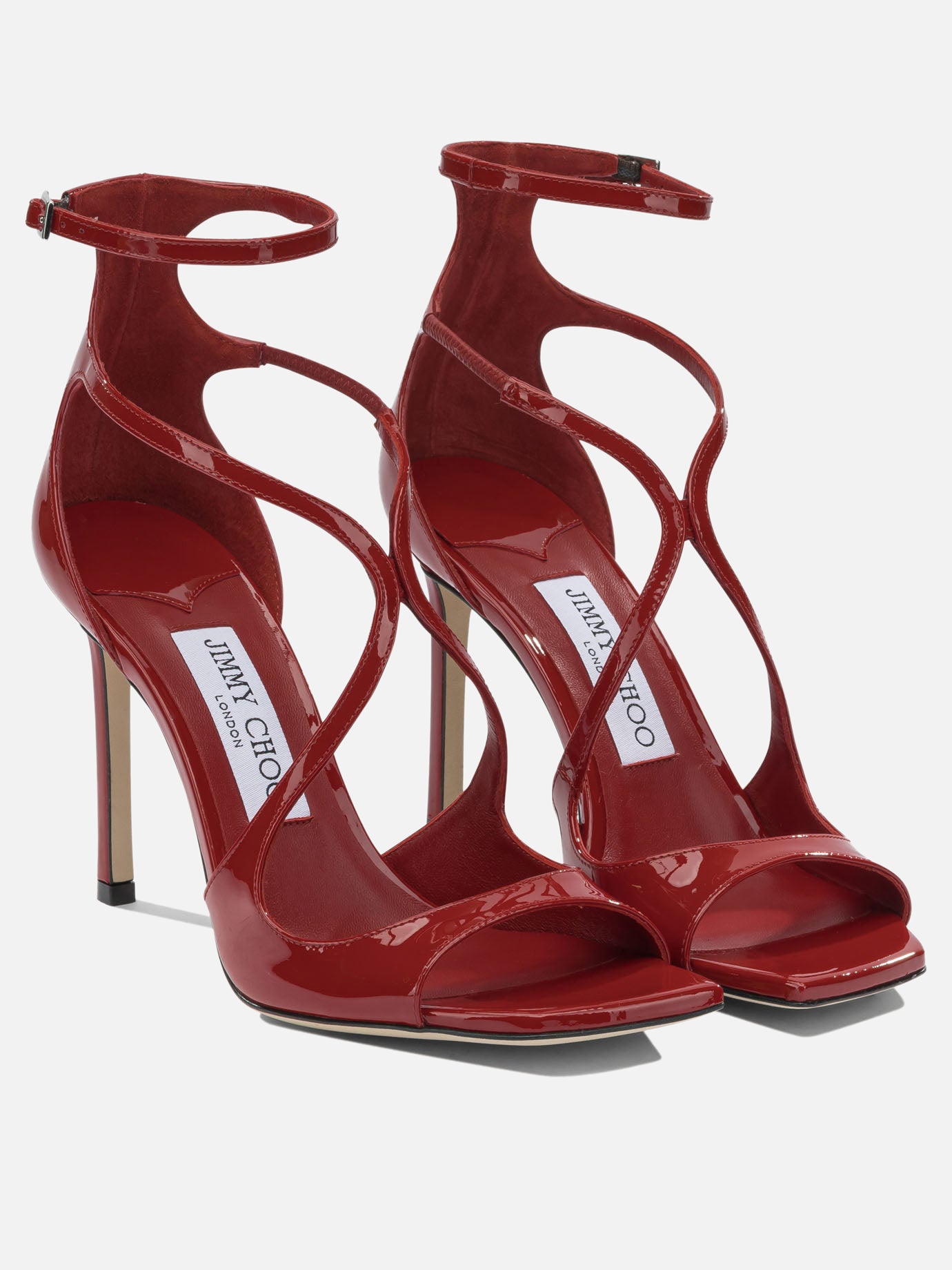 Sandali con tacco 85% leather 5% salpa 5% plastic 5% metal - 100% calf  Rosso - Jimmy Choo Donna | PDP | VIETTI Online Store | thumbnail_2