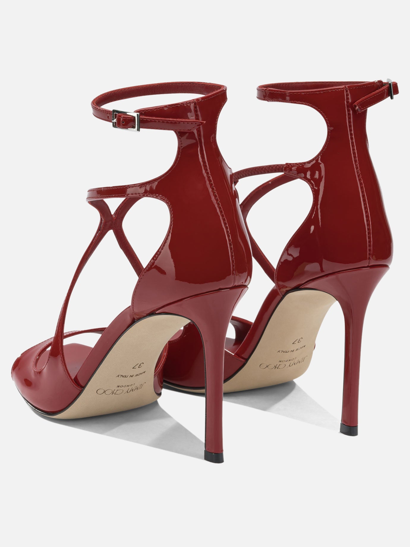 Sandali con tacco 85% leather 5% salpa 5% plastic 5% metal - 100% calf  Rosso - Jimmy Choo Donna | PDP | VIETTI Online Store | thumbnail_4
