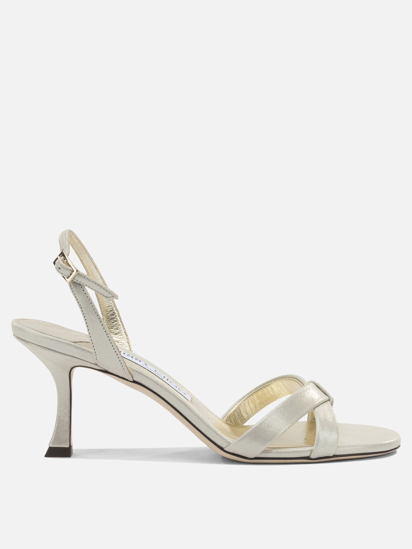 Heeled sandals 86% leather 5% salpa 4% plastic 5% metal - 100% calf  Gold - Jimmy Choo Women | PDP | VIETTI Online Store | thumbnail