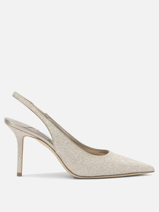 Slingbacks 68% textile 20% leather 5% salpa 3% metal 4% plastic - 100% calf  Gold - Jimmy Choo Women | PLP | VIETTI Online Store 
