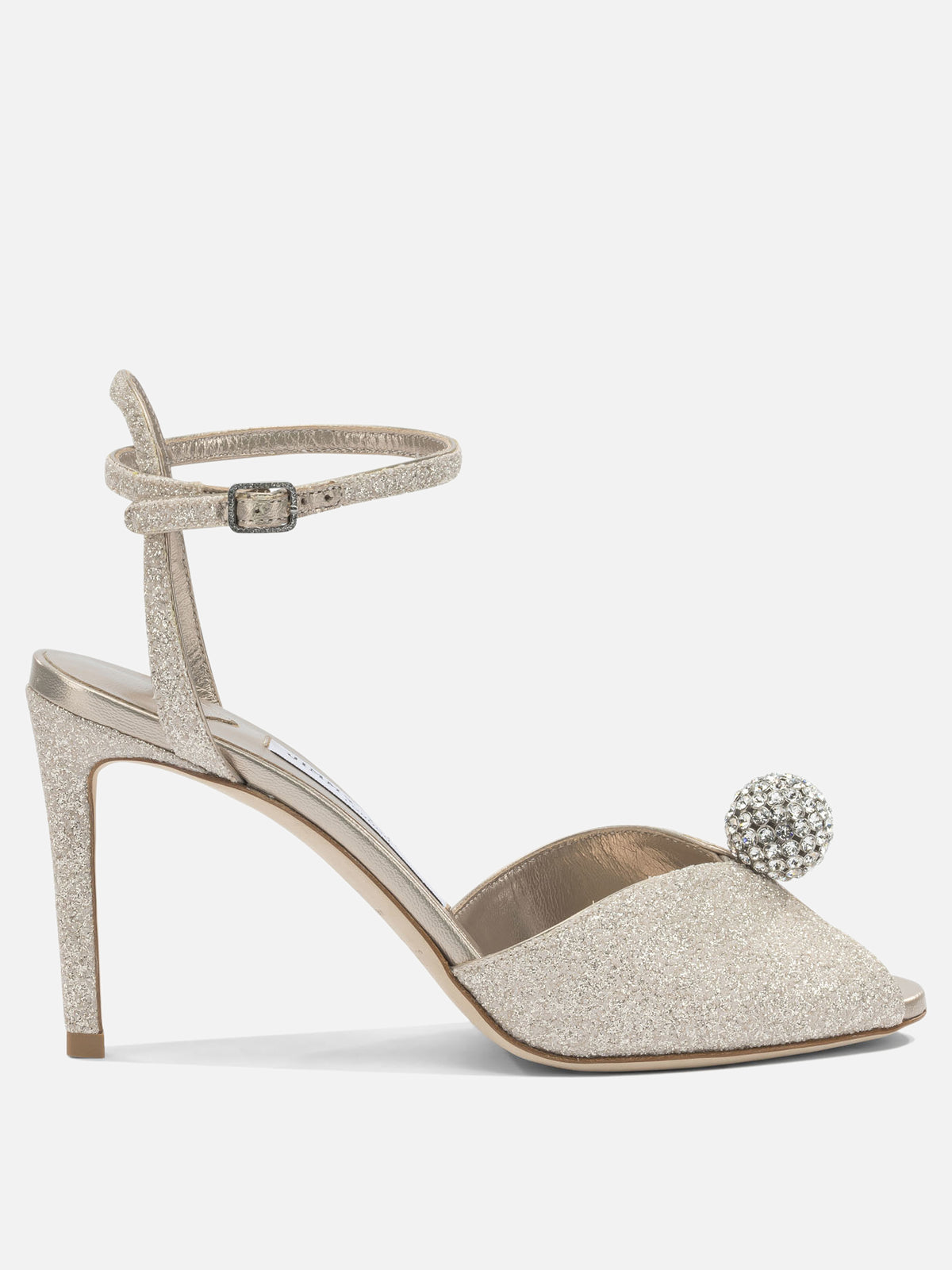 Jimmy Choo "Sacora 85mm" heeled sandals Gold