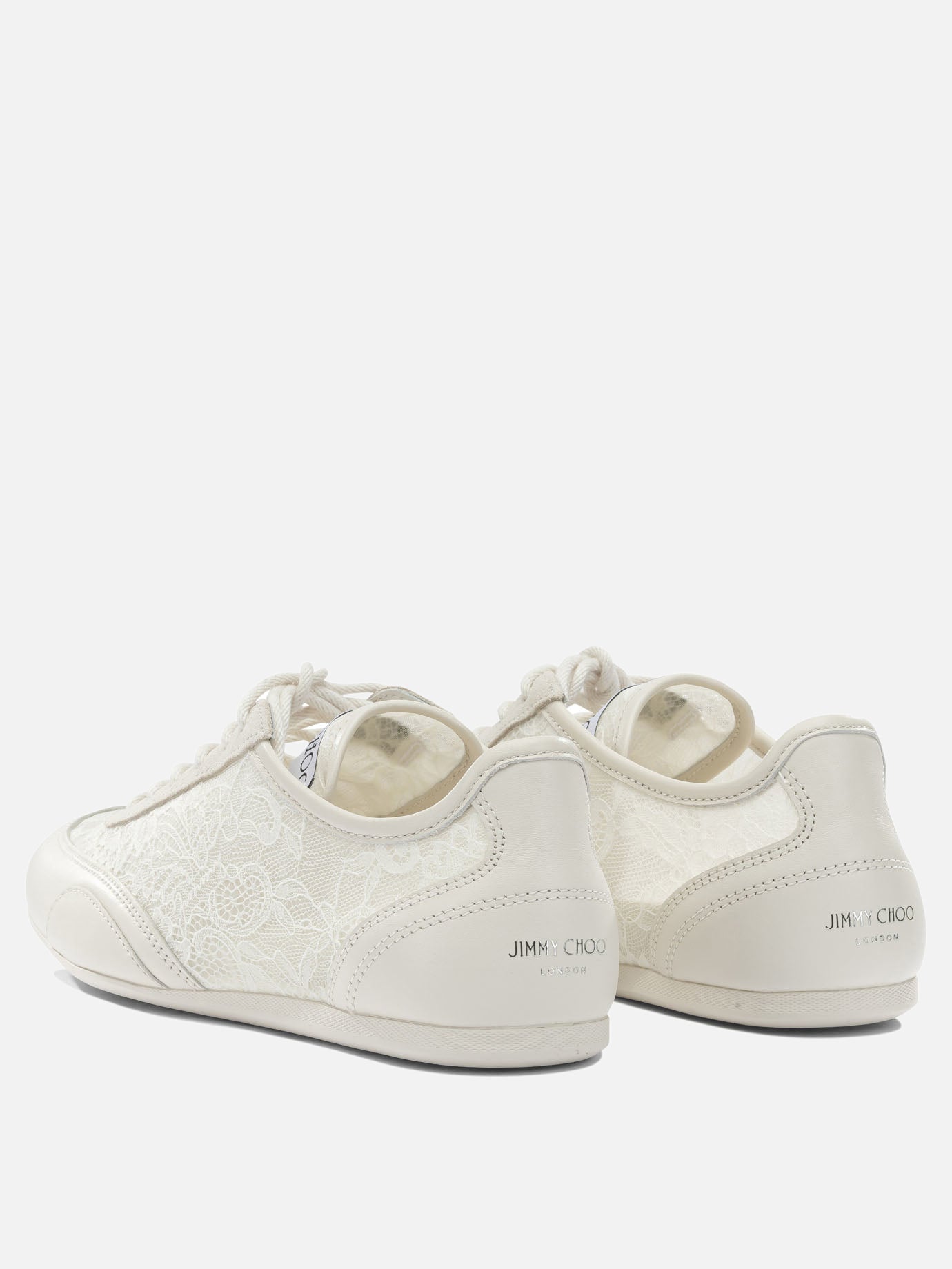 Low top sneakers 50% textile 44% leather 5% metal 1% rubber - 100% rubber  White - Jimmy Choo Women | PDP | VIETTI Online Store | thumbnail_4