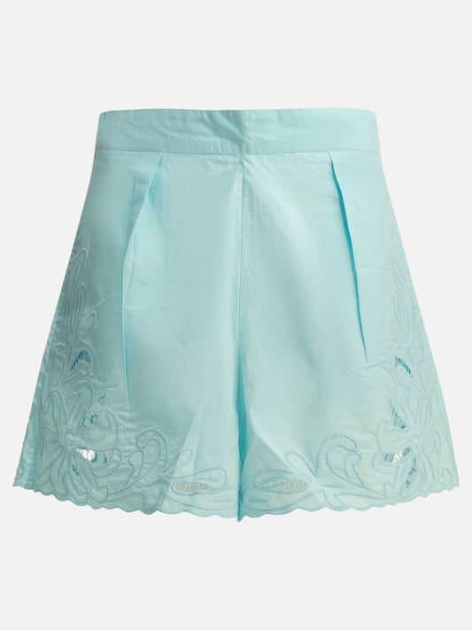 Formal shorts Embroidered  Light blue - Juliet Dunn Women | PDP | VIETTI Online Store 

