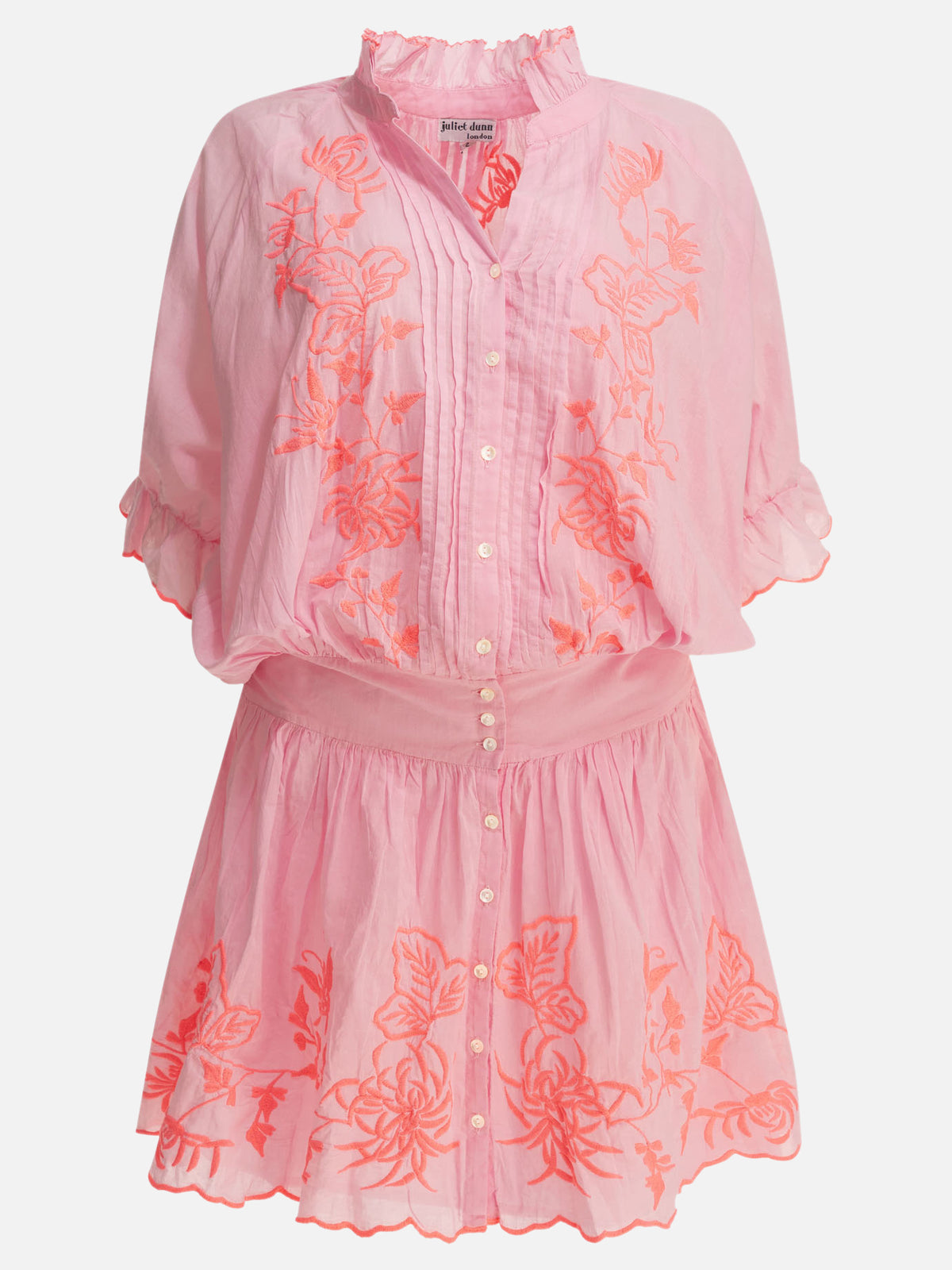 Juliet Dunn Women's Embroidered Blouson Dress