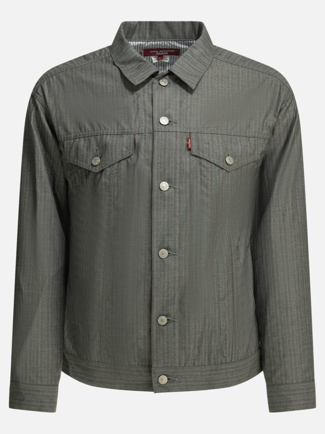 Overshirt jackets Striped  Grey - Junya Watanabe MAN Men | PDP | VIETTI Online Store | thumbnail