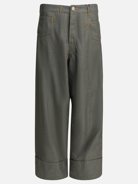 Leisure trousers Pinstriped  Grey - Junya Watanabe MAN Men | PLP | VIETTI Online Store 
