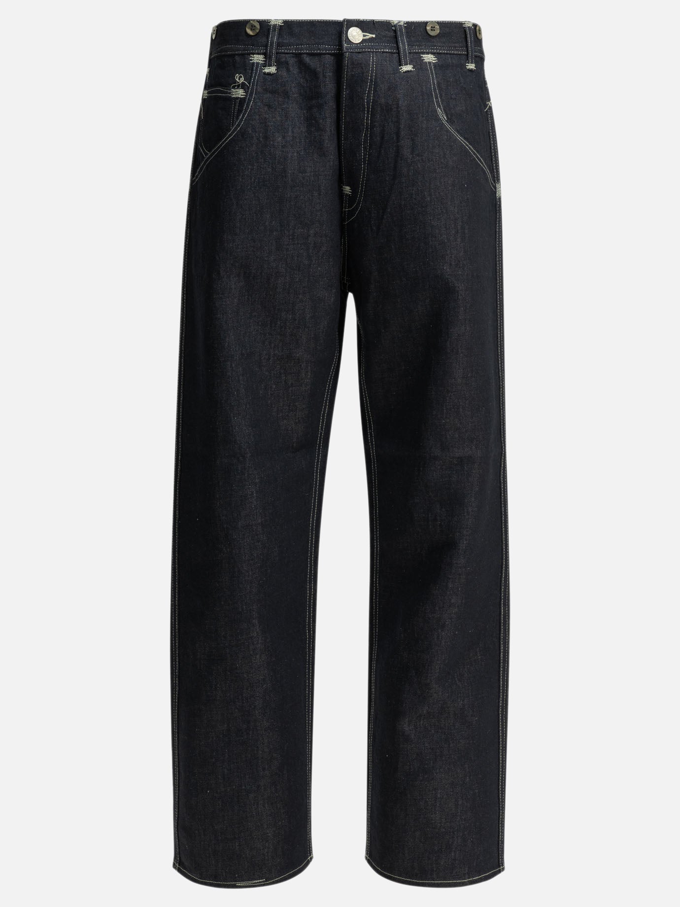 Wide-leg jeans Solid colour  Blue - Junya Watanabe MAN Men | PDP | VIETTI Online Store | Zoom-Modal
