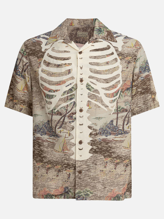 KAPITAL "Kamekameha Bone" Casual Shirt Beige

