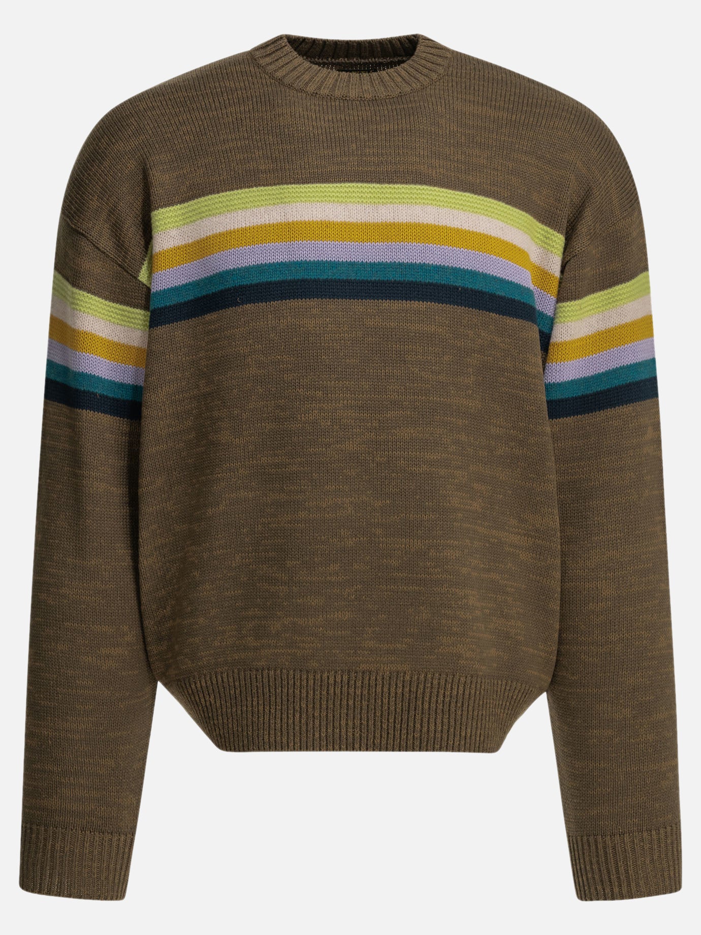 Crewneck sweaters Striped  Brown - KAPITAL Men | PDP | VIETTI Online Store | Zoom-Modal
