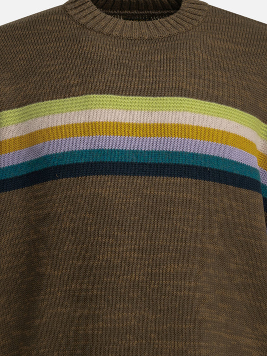 KAPITAL "Peckish Rainbow" crewneck sweater Brown

