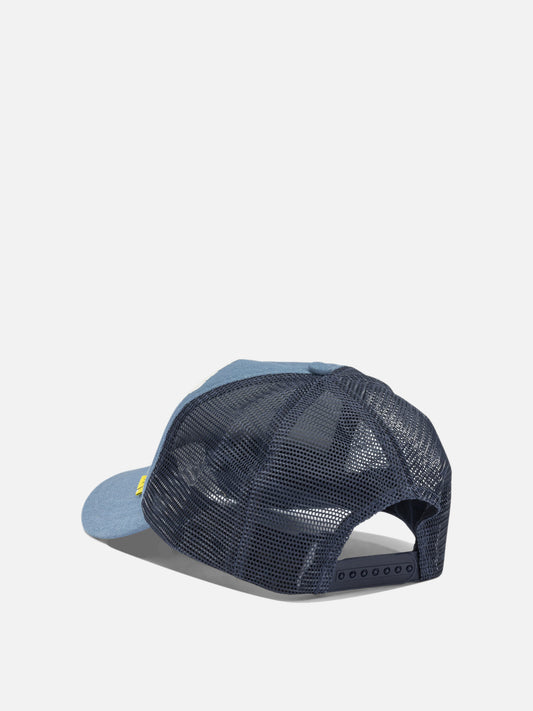 KAPITAL "Denim Repair Service" trucker hat Blue

