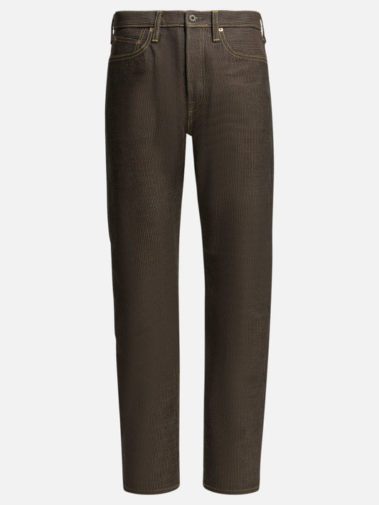Jeans a gamba dritta Solid colour  Marrone - KAPITAL Uomo | PLP | VIETTI Online Store 
