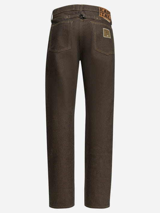 Jeans a gamba dritta Solid colour  Marrone - KAPITAL Uomo | PLP | VIETTI Online Store | 2
