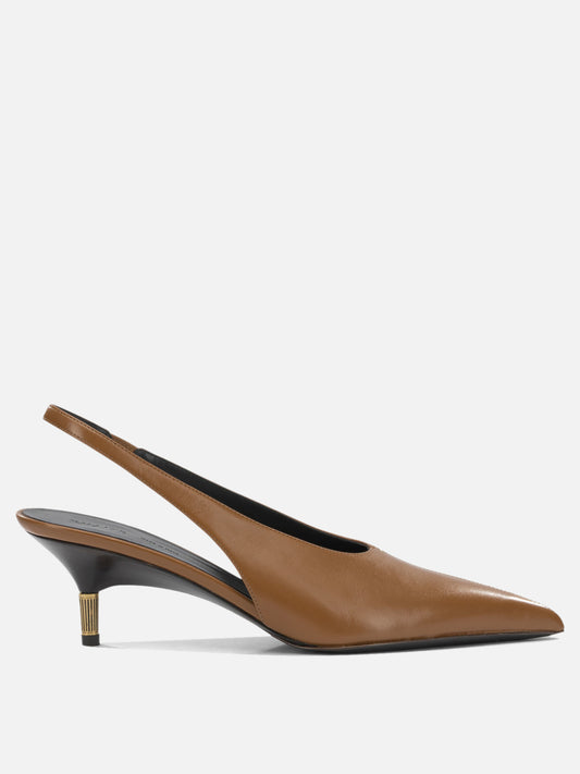 Slingbacks 100% leather - 100% chlorofibre  Brown - Khaite Women | PLP | VIETTI Online Store 
