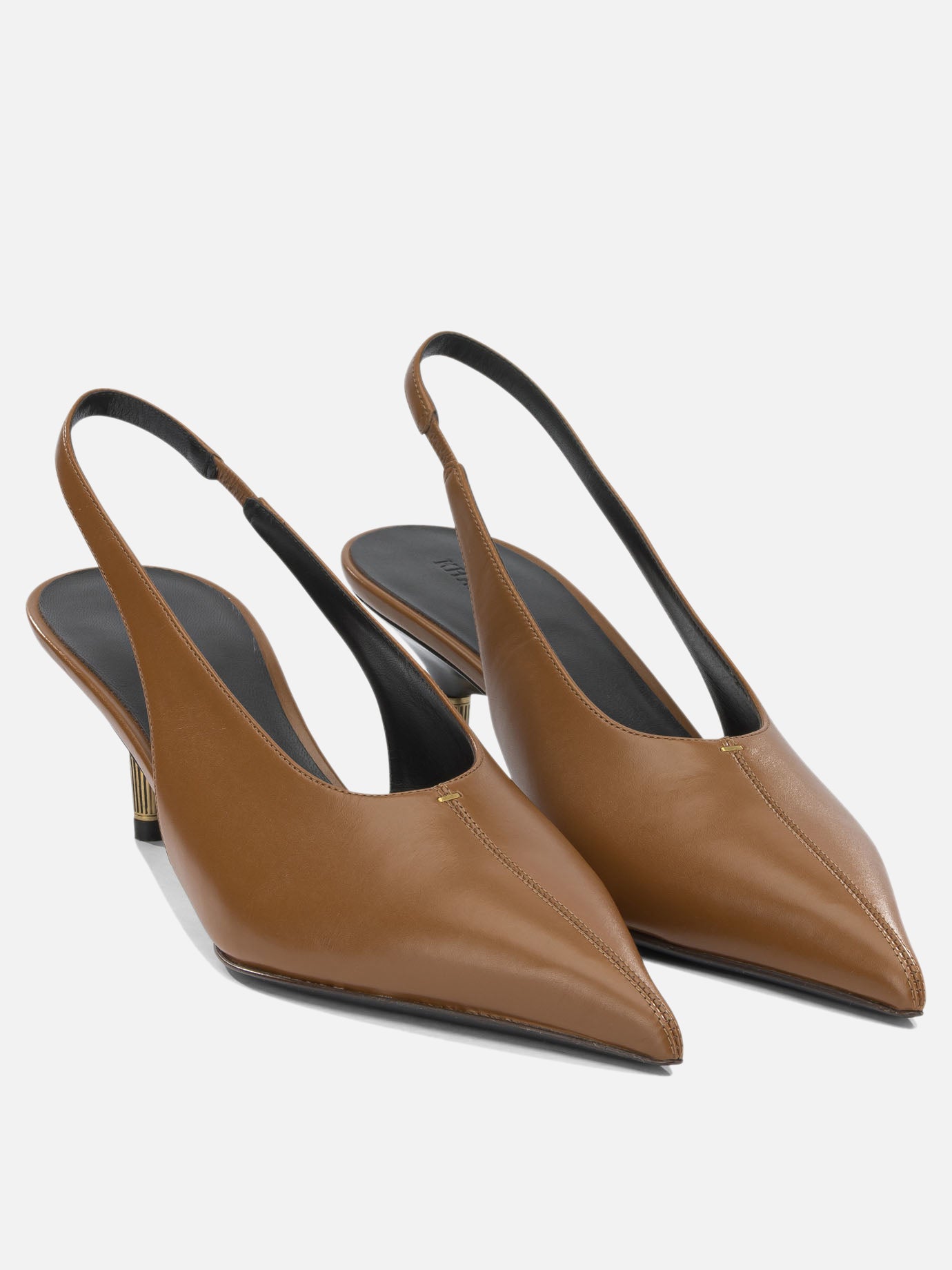 Slingbacks 100% leather - 100% chlorofibre  Brown - Khaite Women | PDP | VIETTI Online Store | Zoom-Modal_2
