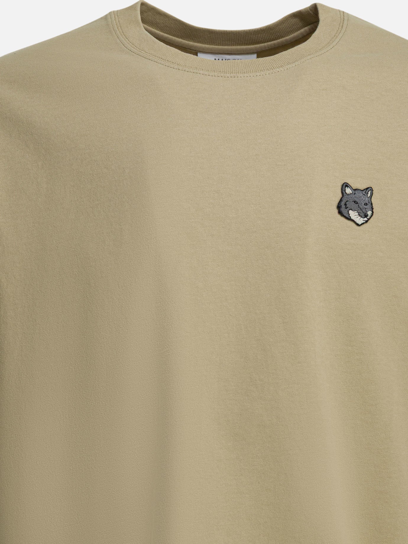 Crewneck t-shirts Logo  Beige - Maison Kitsuné Men | PDP | VIETTI Online Store | Zoom-Modal_3
