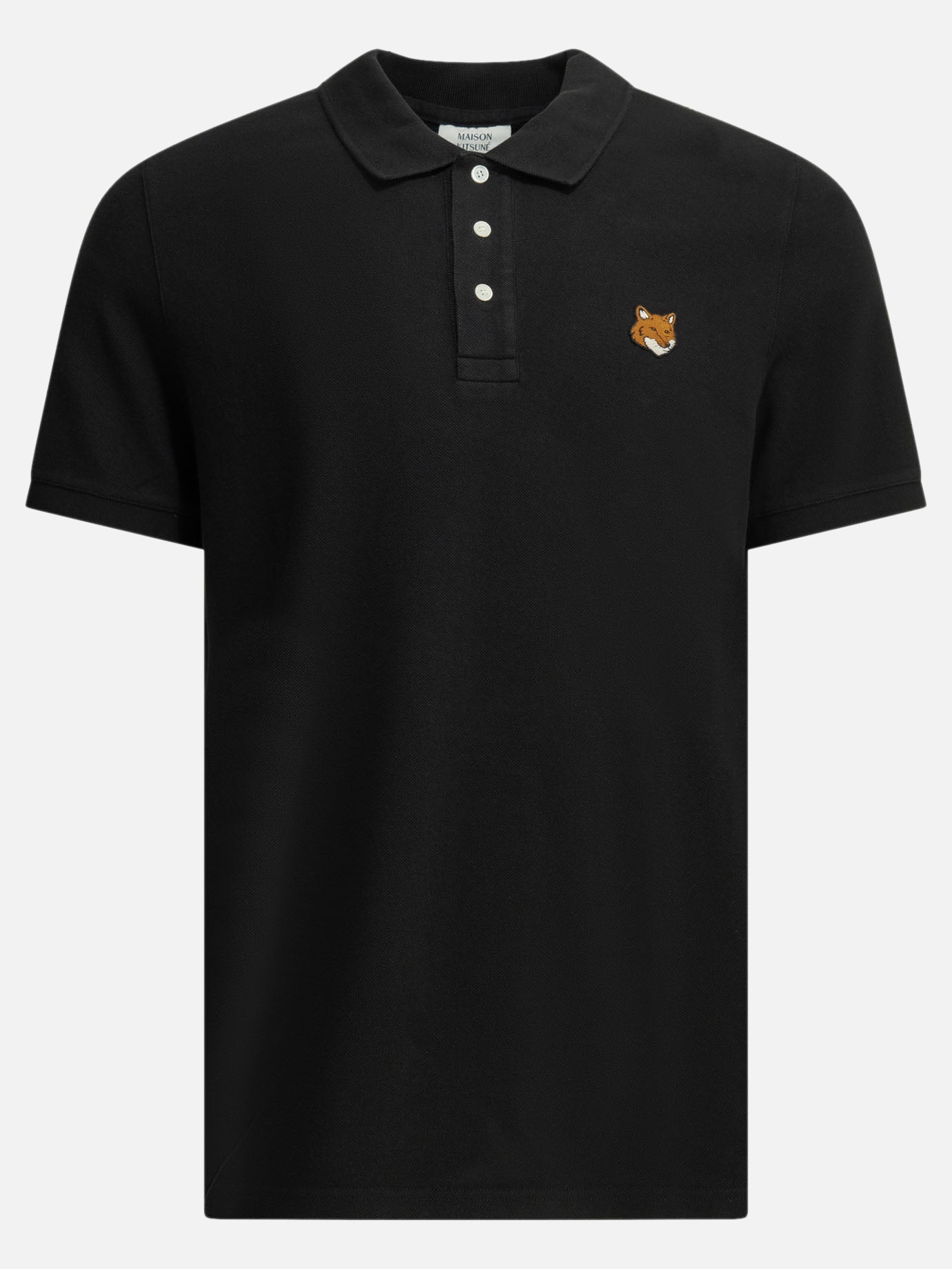 Polo shirts with buttons Logo  Black - Maison Kitsuné Men | PDP | VIETTI Online Store | thumbnail