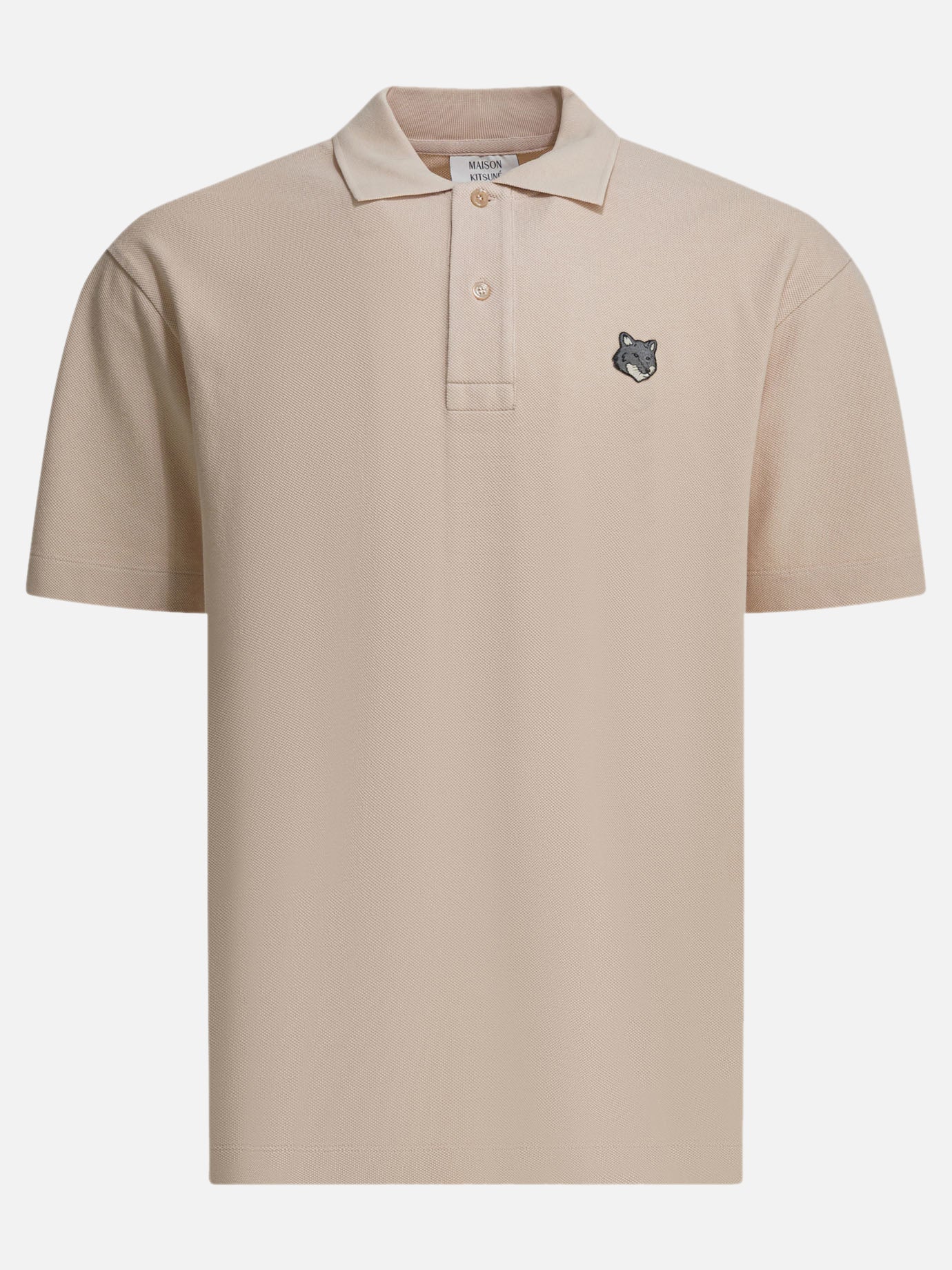 Polo shirts with buttons Logo  Beige - Maison Kitsuné Men | PDP | VIETTI Online Store | thumbnail