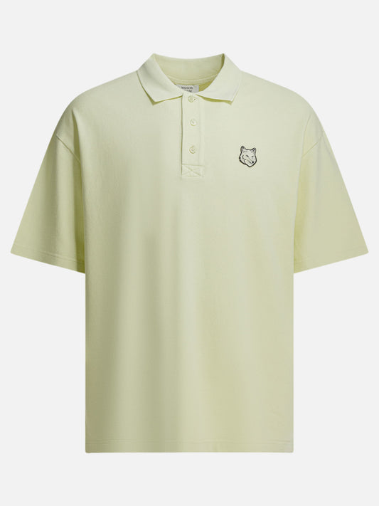 Maison Kitsuné "Fox Head" Polo shirt with buttons Green

