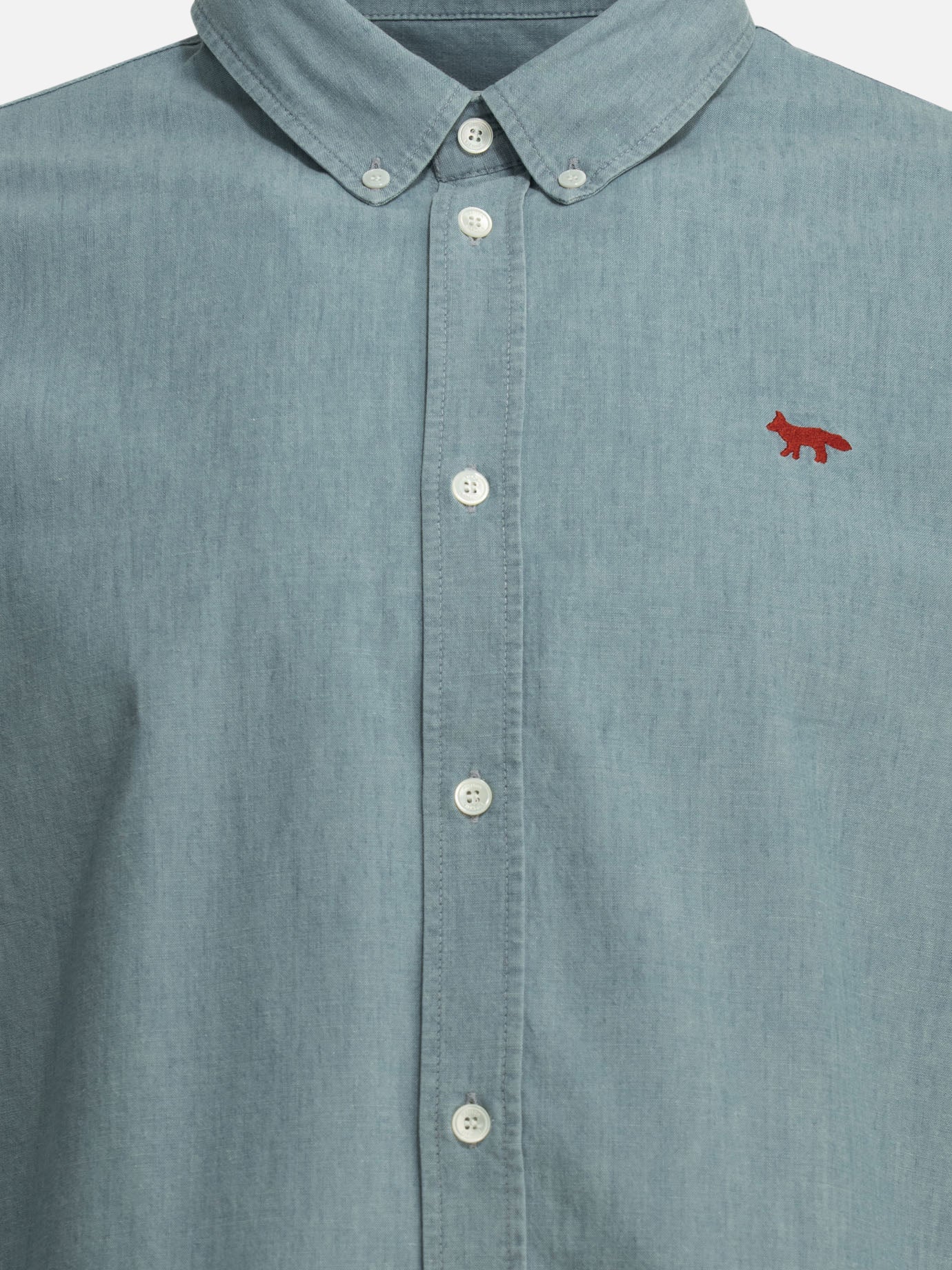 Casual shirts Logo  Light blue - Maison Kitsuné Men | PDP | VIETTI Online Store | thumbnail_3