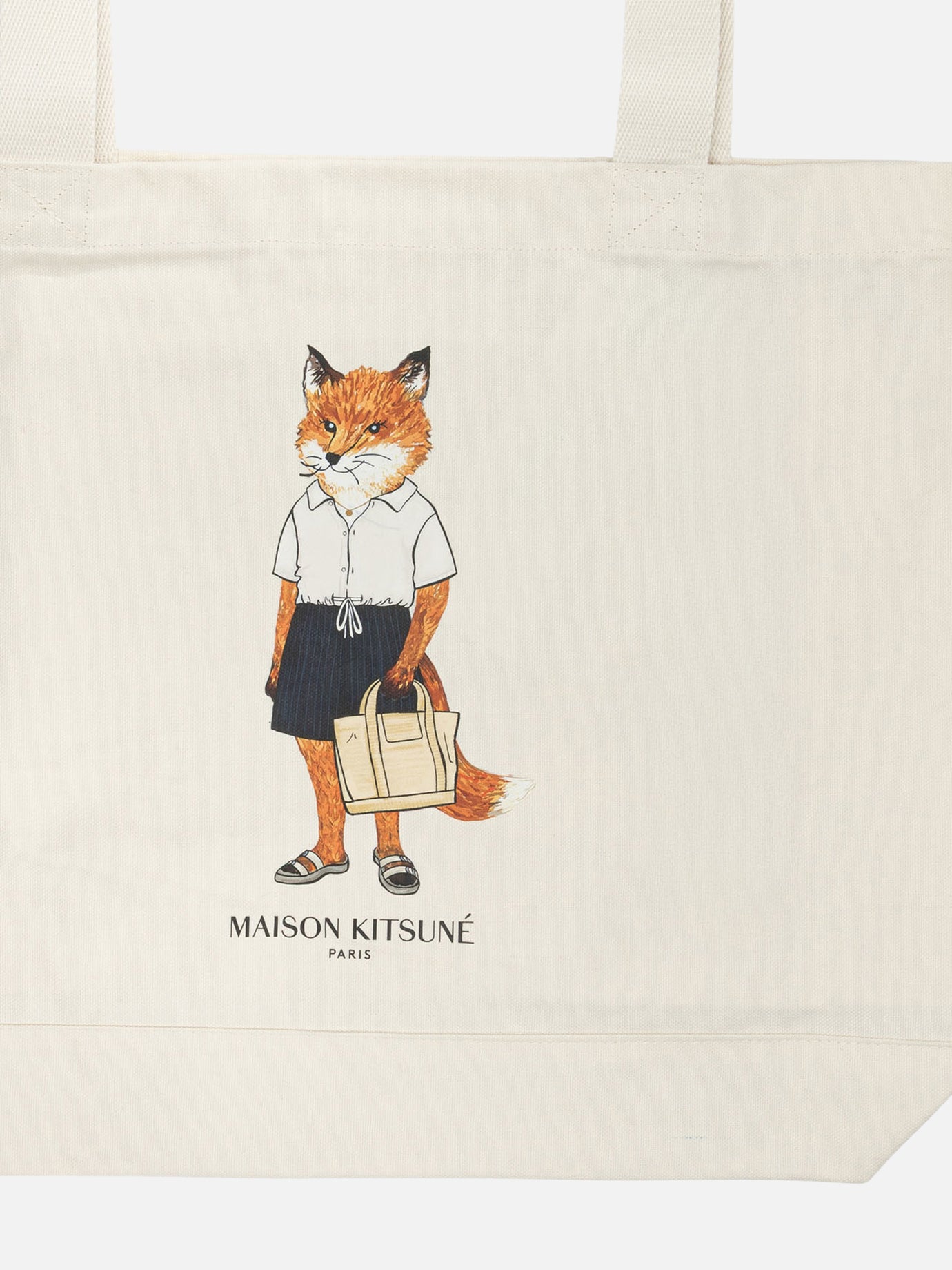 Large bags 100% cotton  Beige - Maison Kitsuné Women | PDP | VIETTI Online Store | Zoom-Modal_3
