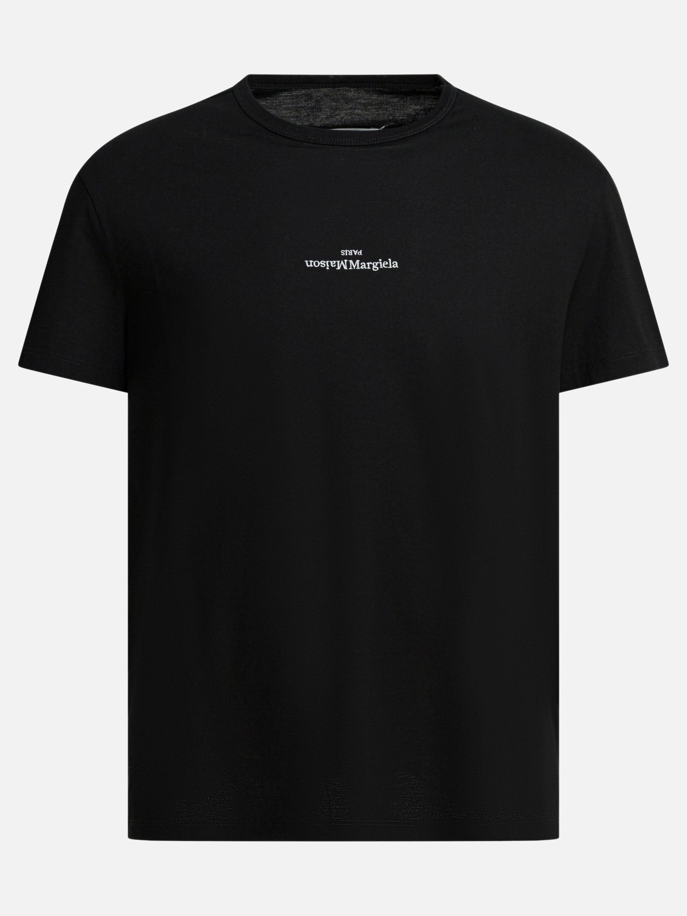 T-shirt girocollo Logo  Nero - Maison Margiela Uomo | PDP | VIETTI Online Store | Zoom-Modal
