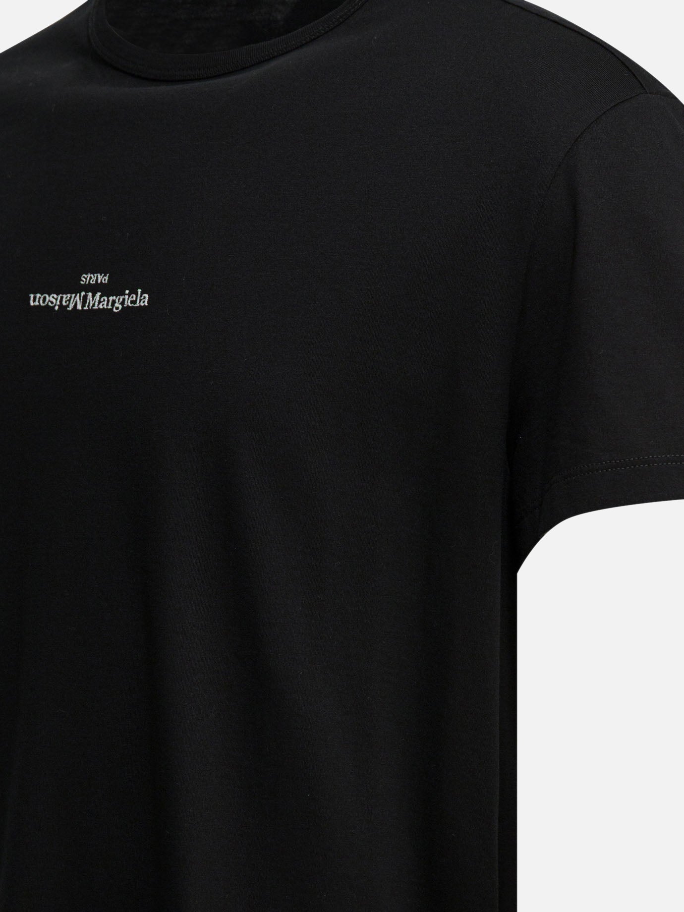T-shirt girocollo Logo  Nero - Maison Margiela Uomo | PDP | VIETTI Online Store | Zoom-Modal_4
