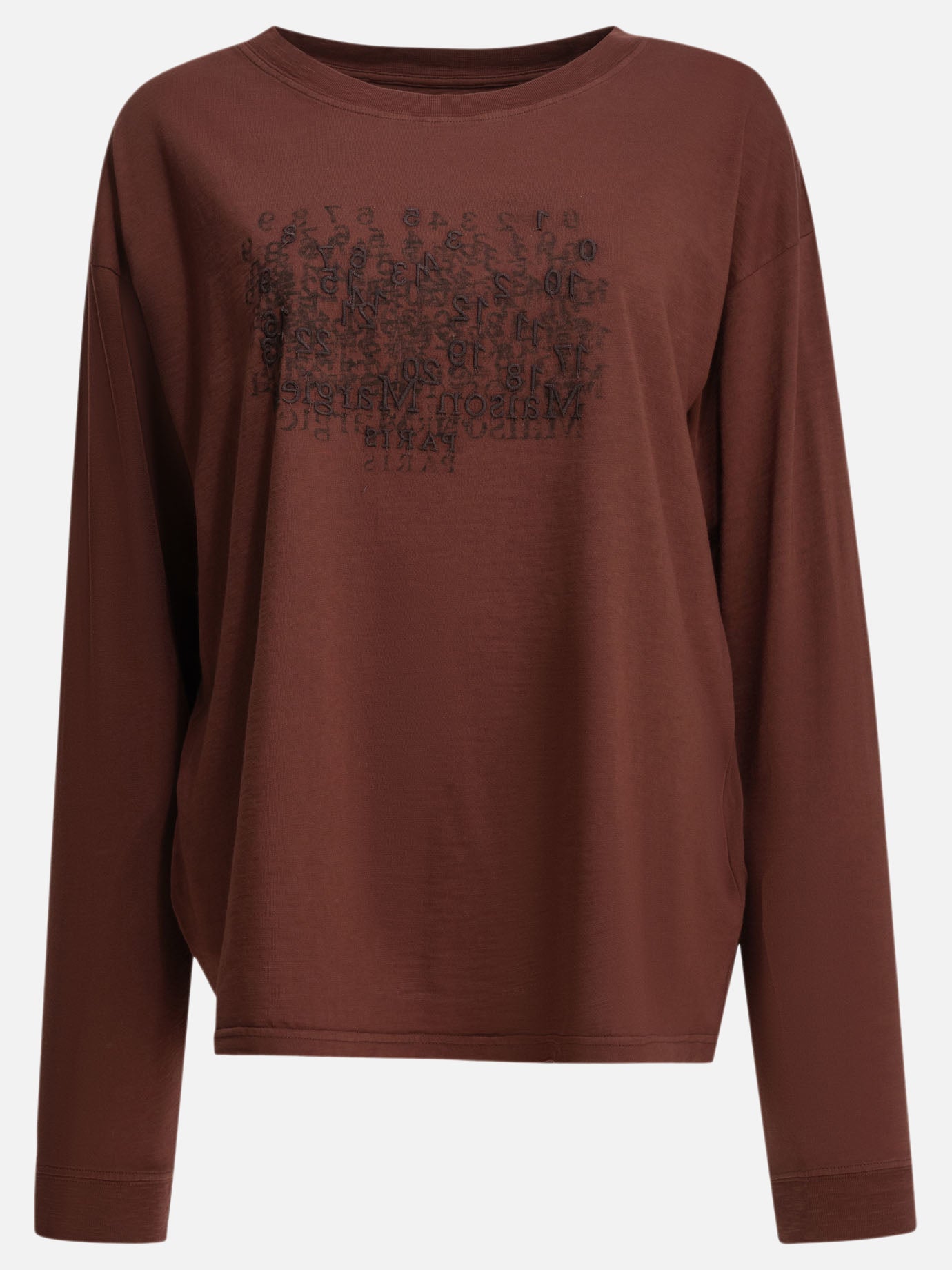T-shirt girocollo Logo  Bordeaux - Maison Margiela Donna | PDP | VIETTI Online Store | Zoom-Modal
