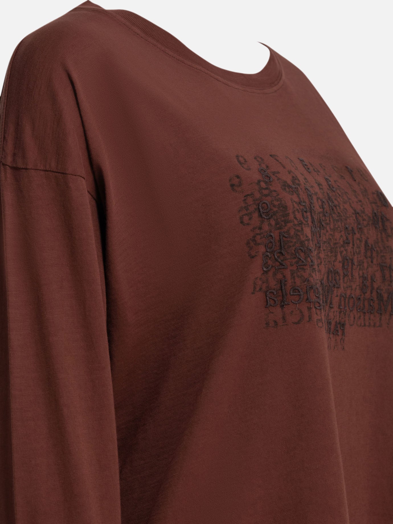 T-shirt girocollo Logo  Bordeaux - Maison Margiela Donna | PDP | VIETTI Online Store | Zoom-Modal_4
